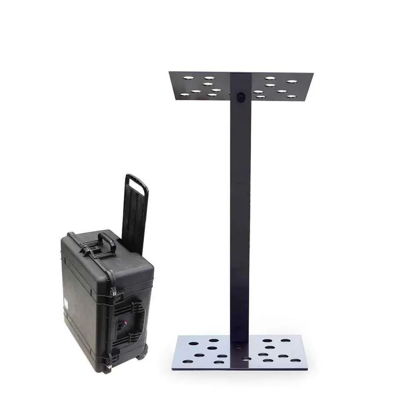 Produits Urbann Inc Y7C-V19 Contemporary Charcoal Aluminum Full Floor Modular Lectern with Carry Case