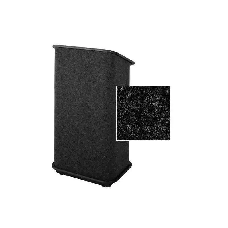 Sound-Craft CFLB-Charcoal Convention Series 48"H Lectern with Charcoal Carpet and Black Wood Trim