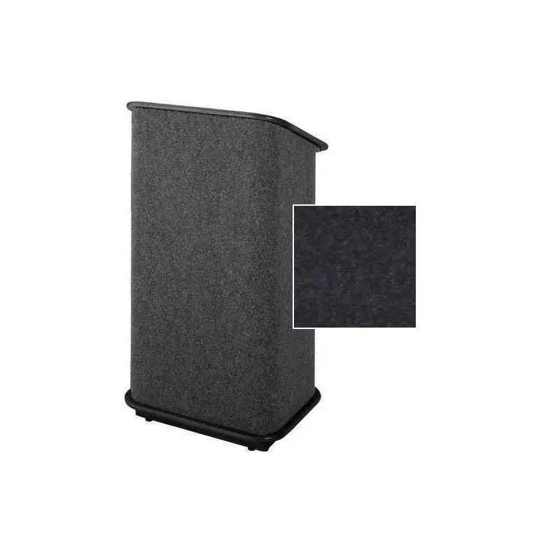 Sound-Craft CFLB-Onyx Convention Series 48"H Lectern with Onyx Carpet and Black Wood Trim