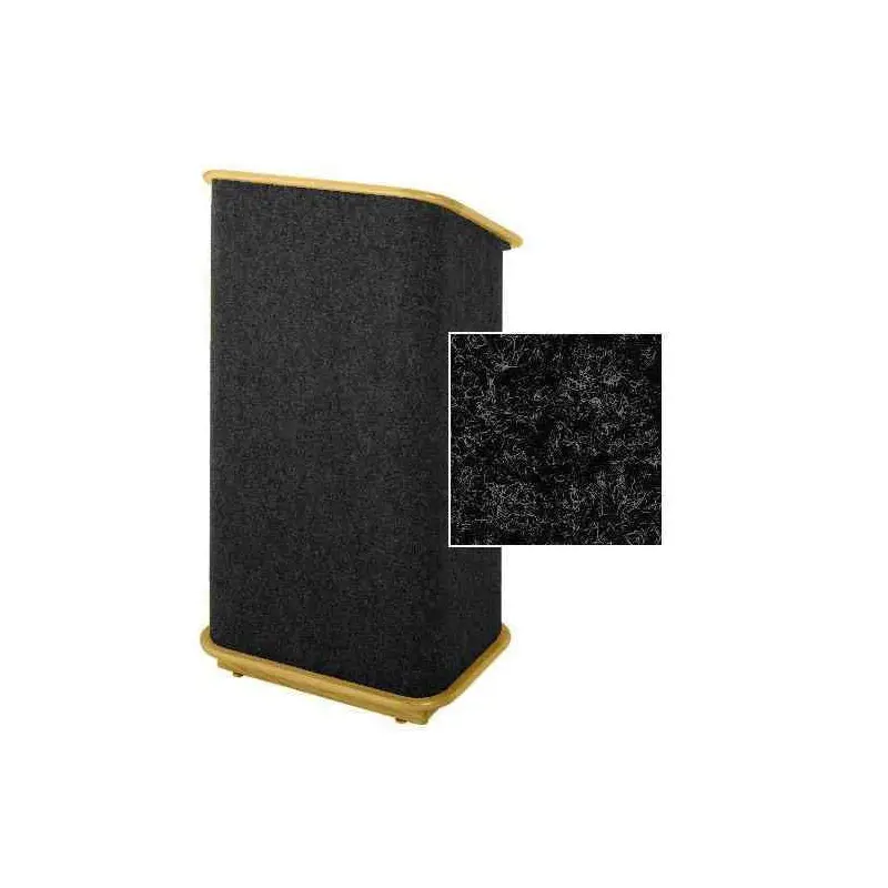 Sound-Craft CFLO-Charcoal Convention Series 48"H Lectern with Charcoal Carpet and Natural Oak Wood Trim