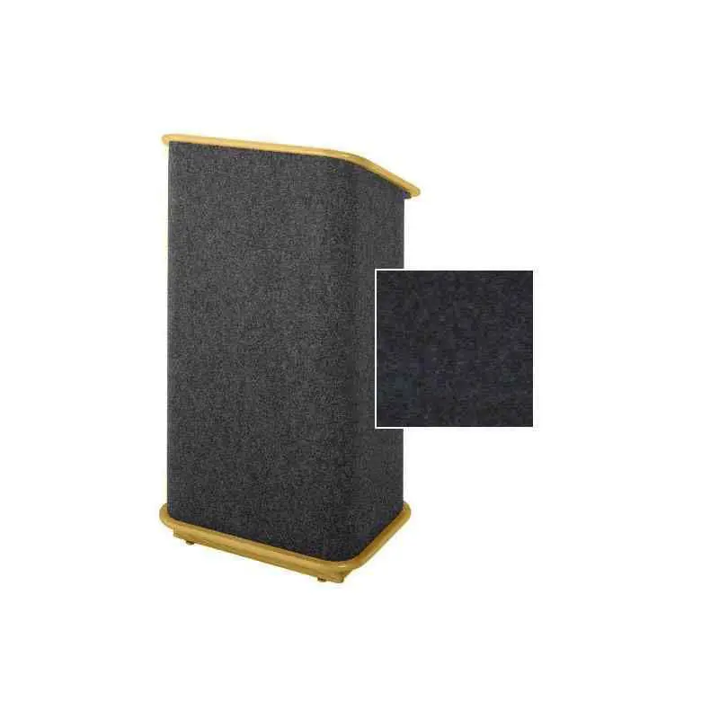 Sound-Craft CFLO-Onyx Convention Series 48"H Lectern with Onyx Carpet and Natural Oak Wood Trim