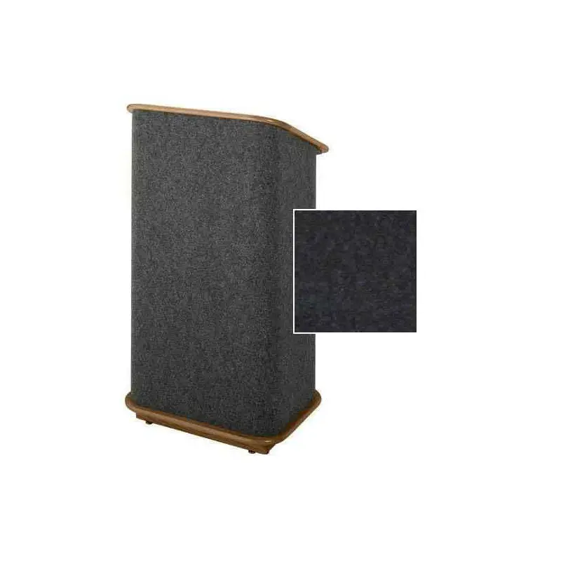 Sound-Craft CFLW-Onyx Convention Series 48"H Lectern with Onyx Carpet and Walnut Stained Oak Wood Trim