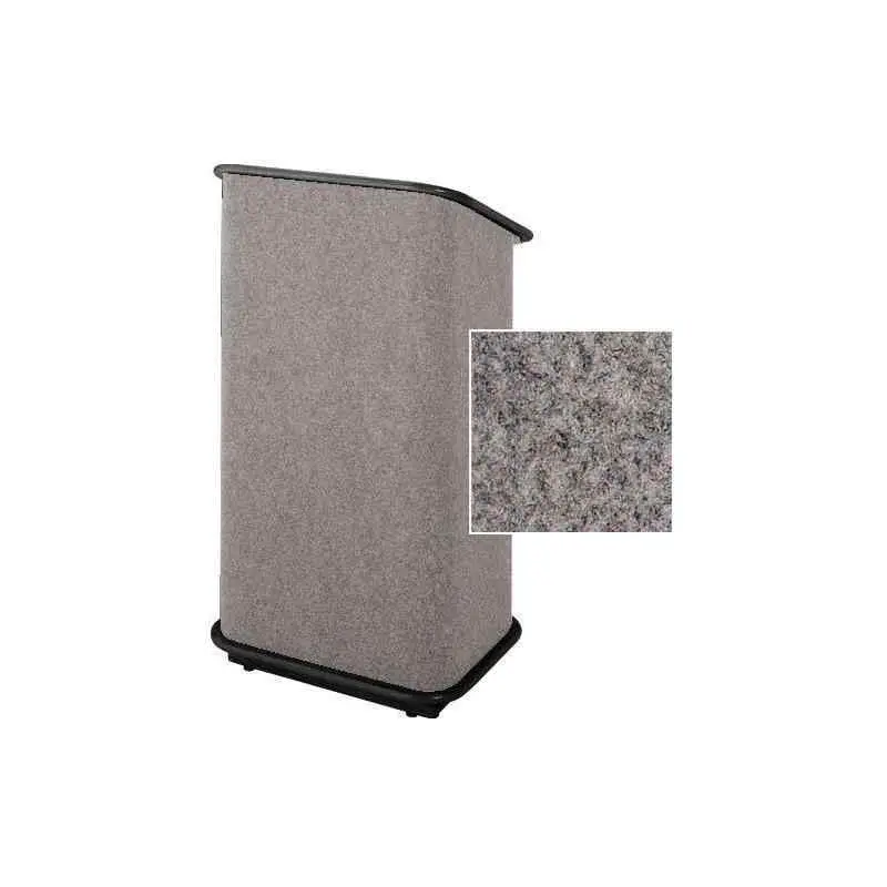 Sound-Craft CMLB-Gunmetal Convention Series 48"H Modular Lectern with Gunmetal Carpet and Black Wood Trim