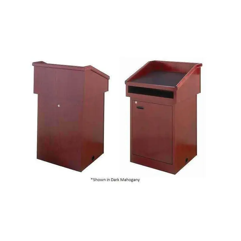 Sound-Craft LT3-Walnut Professor Series 47"H Full Floor Lectern with Walnut Wood Veneer