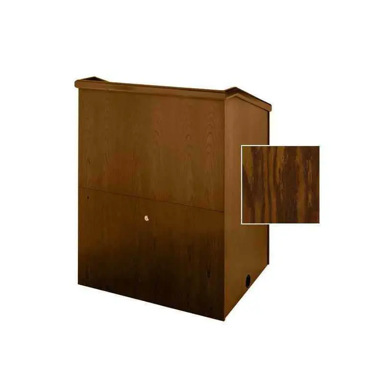 Sound-Craft MML36V-Dark Oak Presenter Series 48"H x 36"W Multimedia Lectern with Dark Oak Wood Veneer