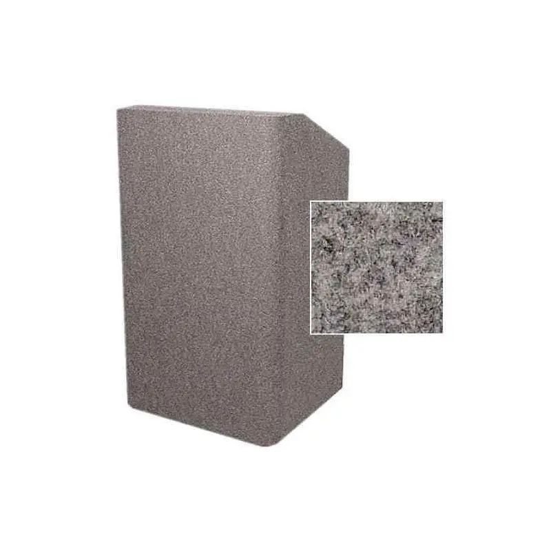 Sound-Craft RCC27-Gunmetal Instructor Series 47"H x 27"W Radius Corner Lectern with Gunmetal Carpeted Fabric