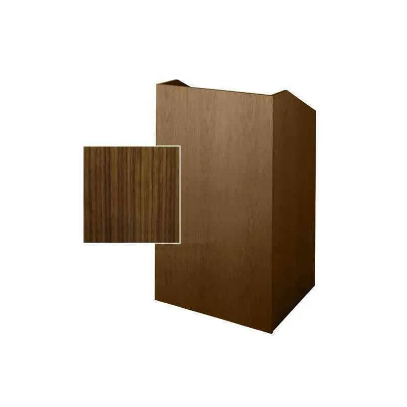 Sound-Craft SCV27-Walnut Classic Series 47"H x 27"W Square Corner Lectern with Walnut Wood Veneer