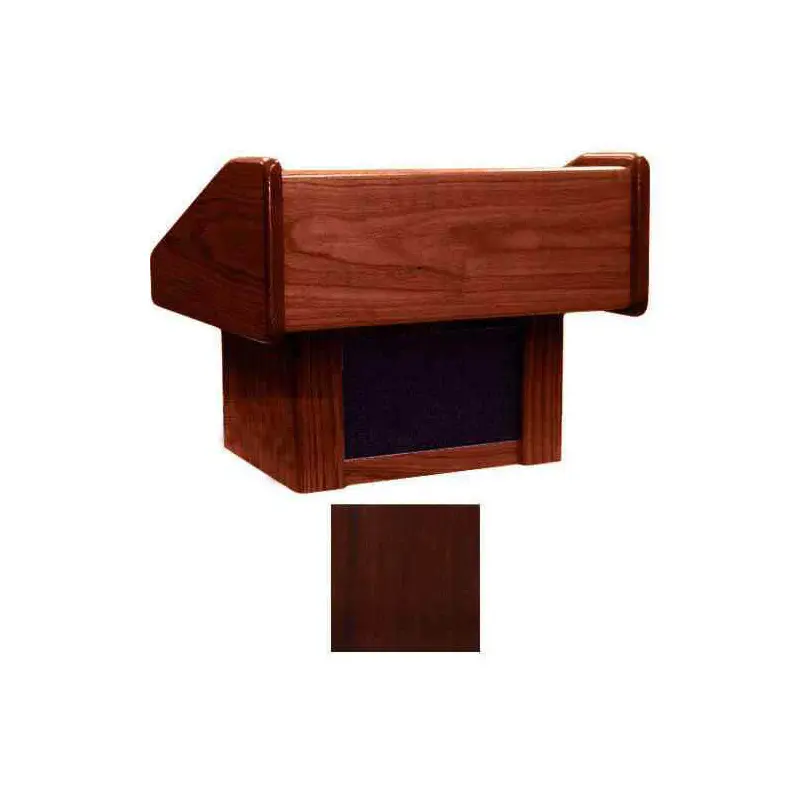 Sound-Craft TCA Club Series 17"H Portable Tabletop Lectern with Dark Mahogany Finish