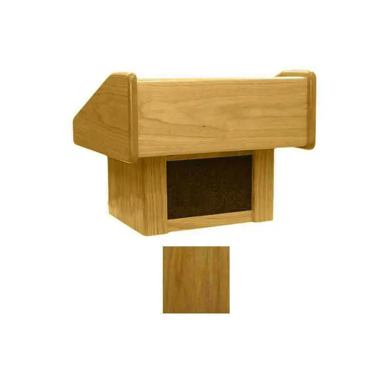 Sound-Craft TCM Club Series 17"H Portable Tabletop Lectern with Natural Mahogany Finish