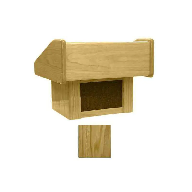 Sound-Craft TCO Club Series 17"H Portable Tabletop Lectern with Natural Oak Finish