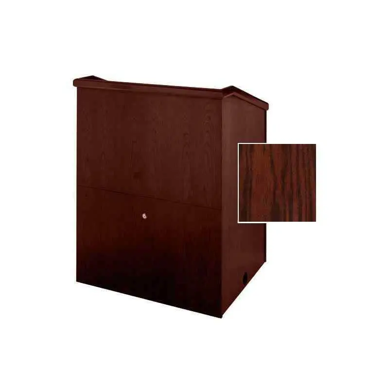 Sound-Craft MML36V-Dark Cherry Presenter Series 48"H x 36"W Multimedia Lectern with Dark Cherry Wood Veneer