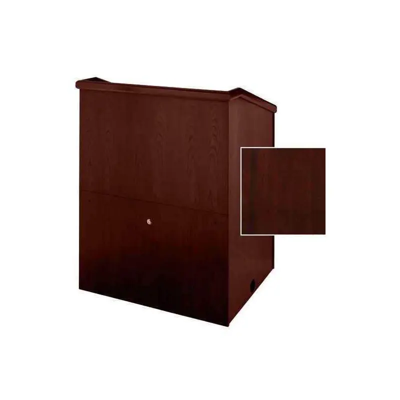 Sound-Craft MML36V-Dark Mahogany Presenter Series 48"H x 36"W Multimedia Lectern with Dark Mahogany Wood Veneer