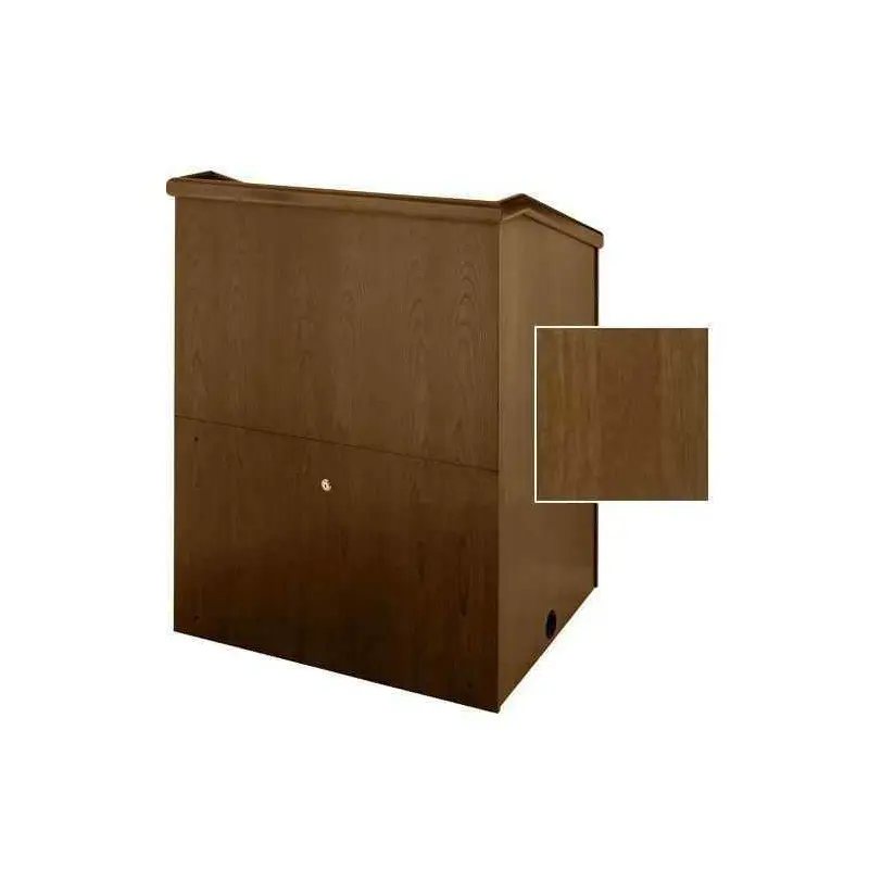 Sound-Craft MML36V-Natural Sapele Presenter Series 48"H x 36"W Multimedia Lectern with Natural Sapele Wood Veneer