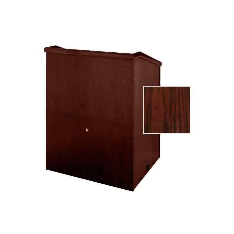 Sound-Craft MML48V-Dark Cherry Presenter Series 48"H x 48"W Multimedia Lectern with Dark Cherry Wood Veneer