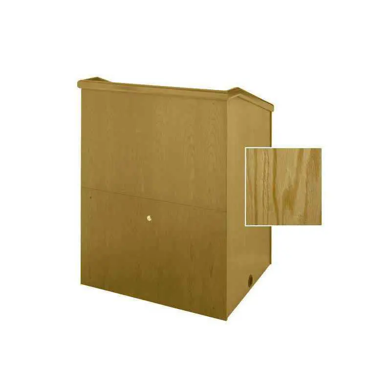 Sound-Craft MML48V-Natural Oak Presenter Series 48"H x 48"W Multimedia Lectern with Natural Oak Wood Veneer