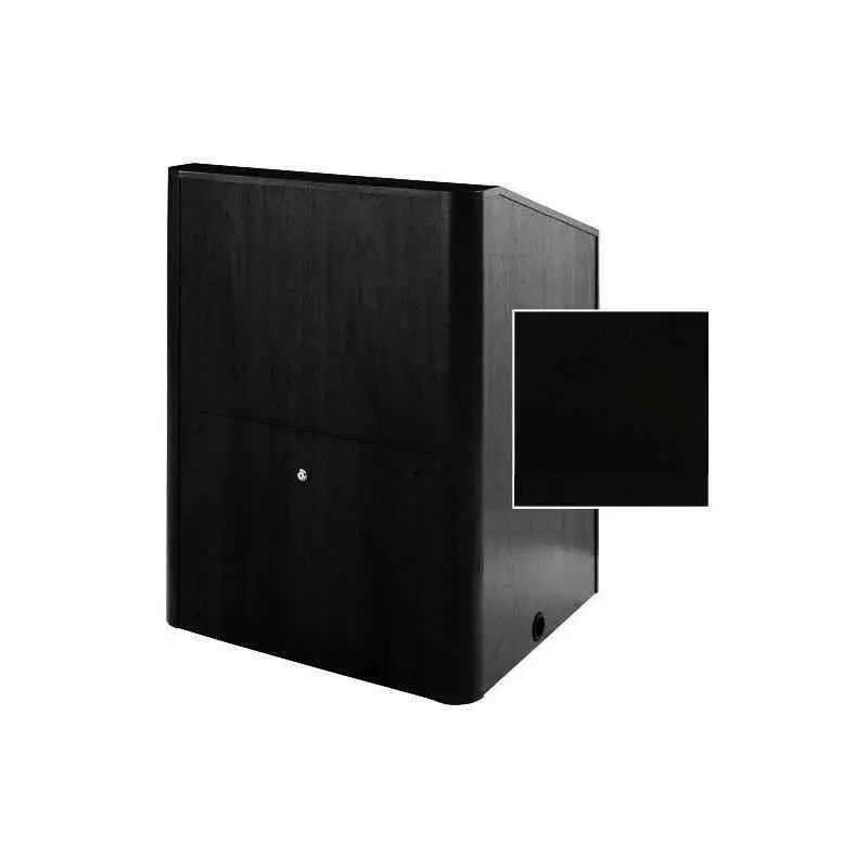 Sound-Craft MMR36V-Black Lacquer on Oak Instructor LG Series 48"H x 36"W Multimedia Lectern with Black Lacquer on Oak Wood Veneer