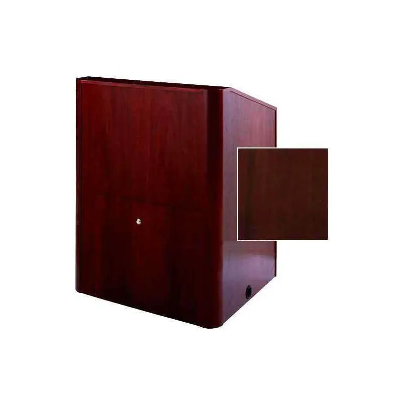 Sound-Craft MMR48V-Dark Mahogany Instructor LG Series 48"H x 48"W Multimedia Lectern with Dark Mahogany Wood Veneer