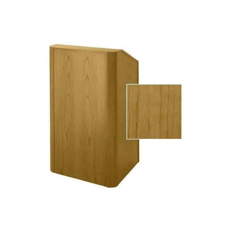 Sound-Craft RCV36-Natural Cherry Instructor Series 47"H x 36"W Radius Corner Lectern with Natural Cherry Wood Veneer