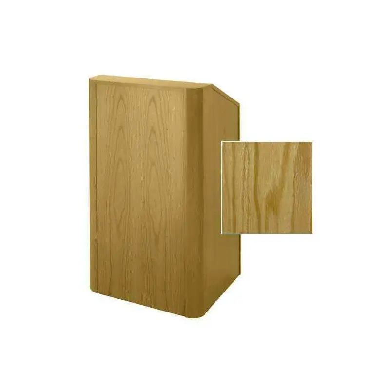 Sound-Craft RCV36-Natural Oak Instructor Series 47"H x 36"W Radius Corner Lectern with Natural Oak Wood Veneer