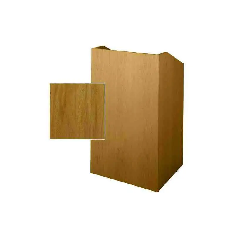 Sound-Craft SCV27-Natural Mahogany Classic Series 47"H x 27"W Square Corner Lectern with Natural Mahogany Wood Veneer