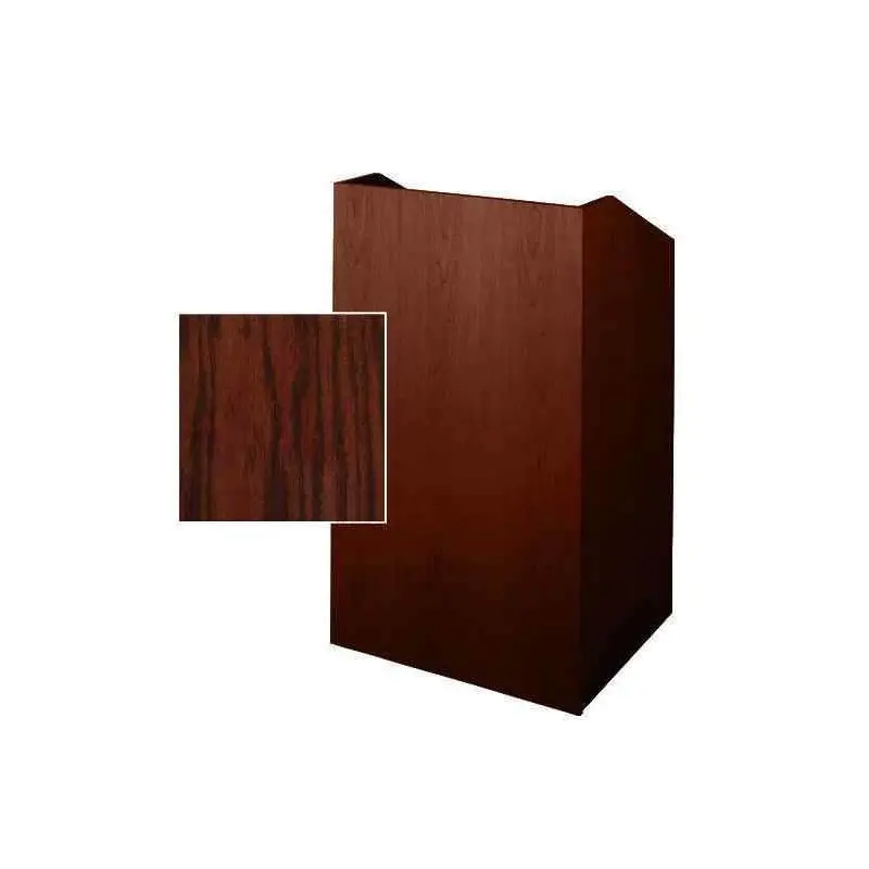 Sound-Craft SCV36-Dark Cherry Stained Oak Classic Series 47"H x 36"W Square Corner Lectern with Dark Cherry Stained Oak Wood Veneer