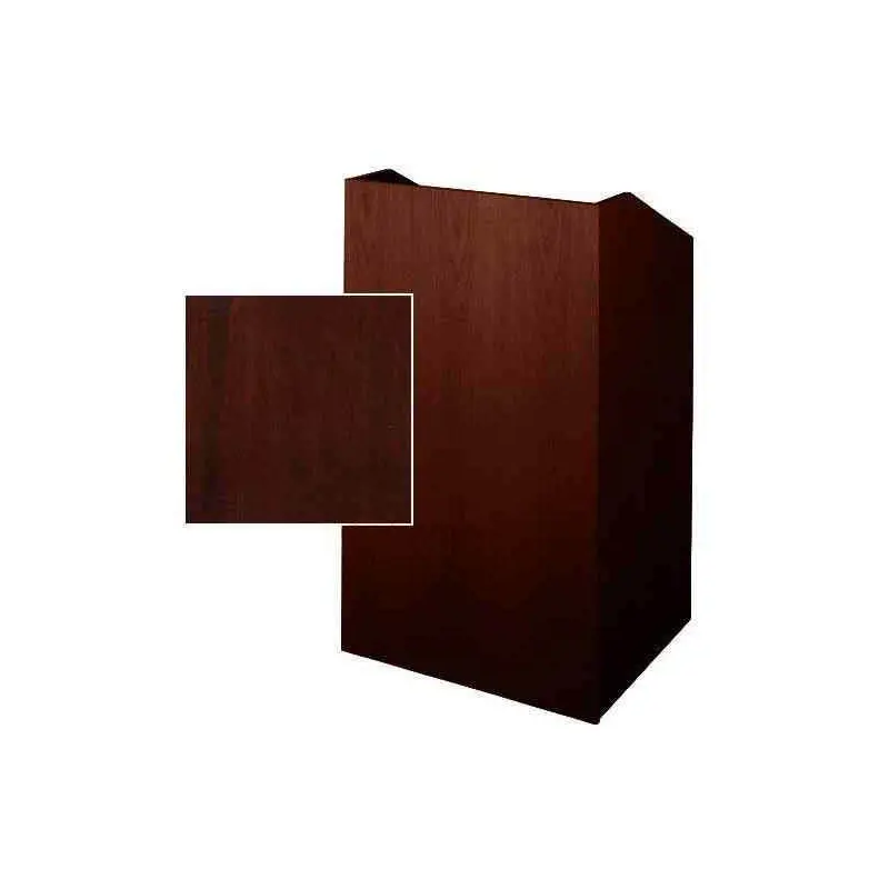 Sound-Craft SCV36-Dark Mahogany Classic Series 47"H x 36"W Square Corner Lectern with Dark Mahogany Wood Veneer