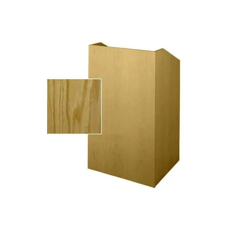 Sound-Craft SCV36-Natural Oak Classic Series 47"H x 36"W Square Corner Lectern with Natural Oak Wood Veneer