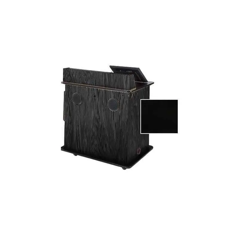 Sound-Craft SML-2-Black Lacquer on Oak Intelligent Series 42.88"H Multimedia Workstation with Black Lacquer on Oak Wood Veneer