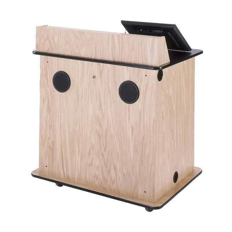 Sound-Craft SML-2-Natural Oak Intelligent Series 42.88"H Multimedia Workstation with Natural Oak Wood Veneer