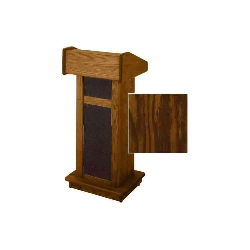 Sound-Craft TCFLSK Club Series 47"H Modular Lectern with Dark Oak Finish