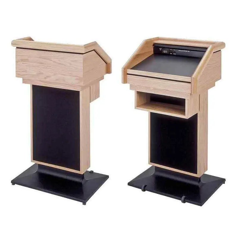 Sound-Craft LE1O Keynote Series 49"H Lectern with Natural Oak Wood Veneer