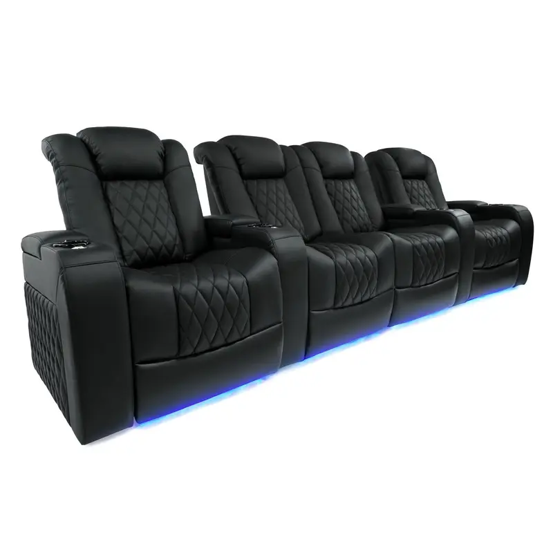 Valencia Tuscany Motorized Home Theater Seating - Top Grain Leather - Valencia-Tuscany-4-Love-Mid