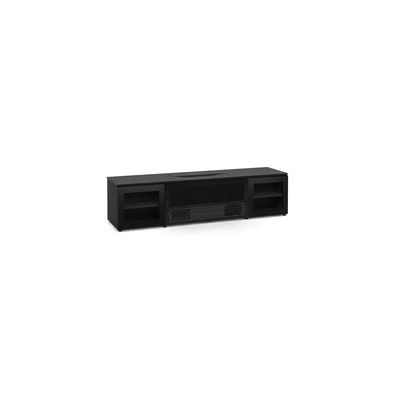 Salamander Designs Oslo 245 Cabinet for integrated Epson LS800 UST Projector - Black Glass Doors, Black Top -X/EPSLS800/245/OS/BK