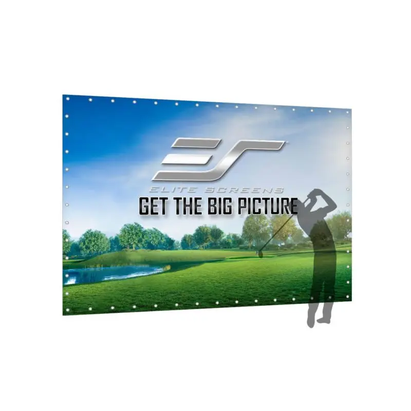 Elite Screens GolfSim DIY, 10'x13' Impact Projector Screen for Golf/Multi-Sport Simulation Screen with Metal Grommets. Folded Packing,DIY10X13-IPW1145-F