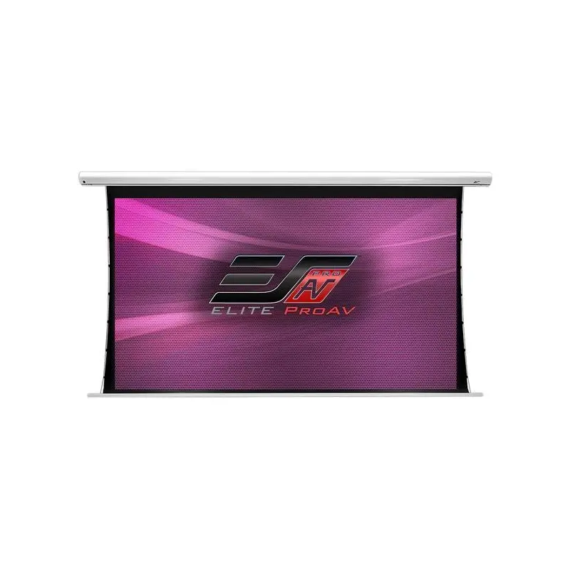 Elite Screens Saker Tab-Tension AcousticPro UHD 100" Diag. 16:9, 4K/8K Ultra HD Electric Motorized Sound Transparent Perforated Weave Drop Down Front Projector Screen, SKT100UH-E24-AUHD