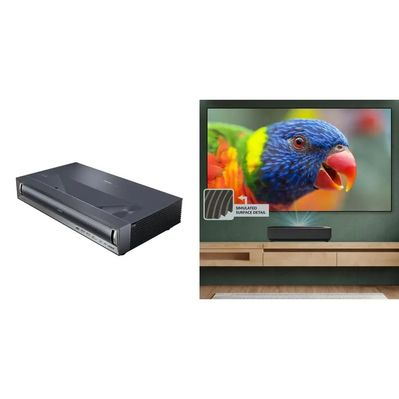 Hisense PX3-Pro + Spectra Helios 100" Fresnel Fixed Frame Screen Bundle