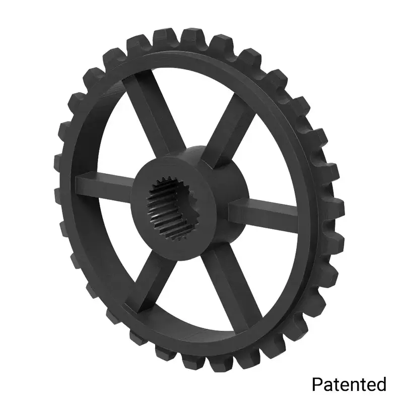 ServoCity 0.1227" Pitch, 30 Tooth Nylon Servo Sprocket W/ 25 Tooth Spline