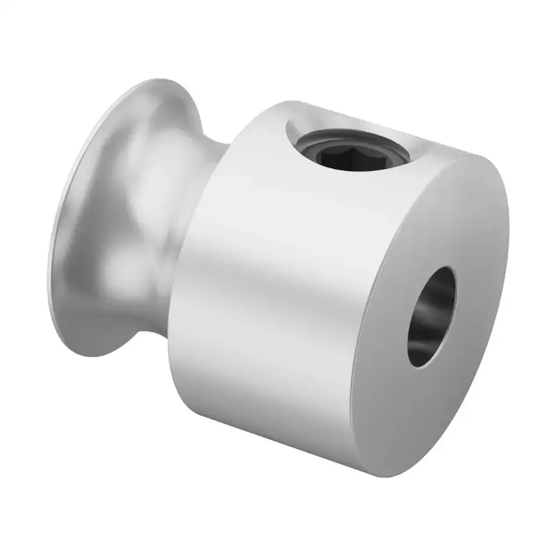 ServoCity 3401 Series Set-Screw Round Belt Pulley (4mm Bore, 8mm PD)