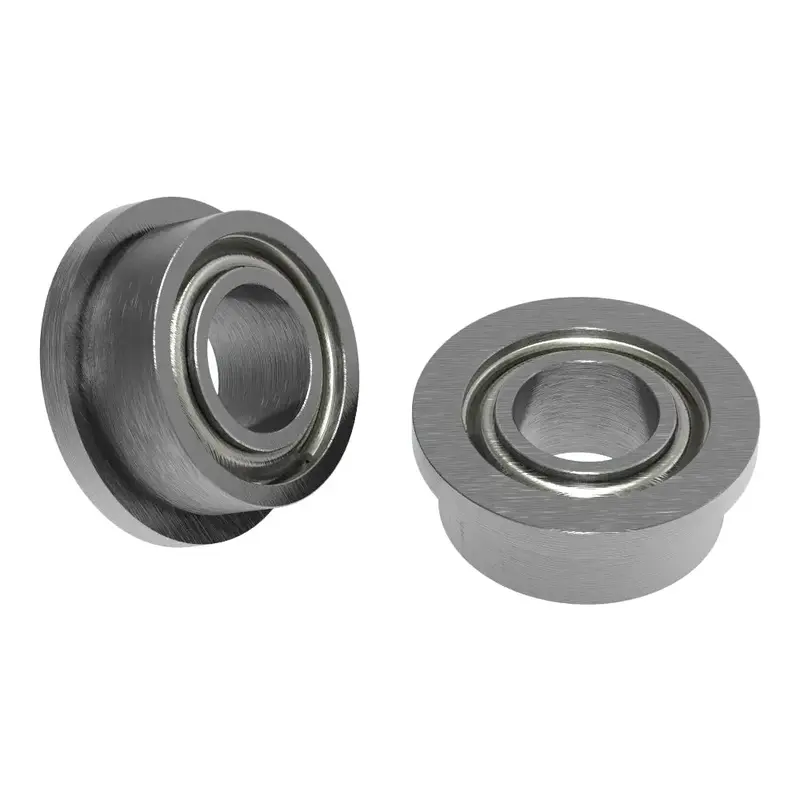 ServoCity 1/8" ID Flanged Ball Bearing (1/4" OD, 7/64" Thickness) - 2 Pack