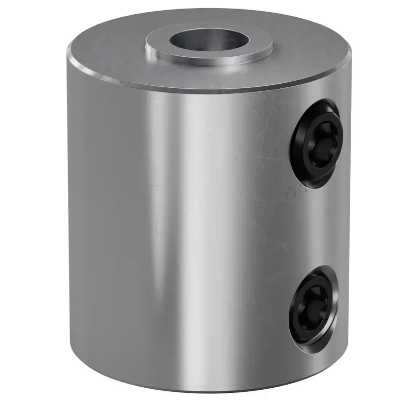 ServoCity Set-Screw Shaft Coupler (5mm Round Bore to 3/8" Round Bore)
