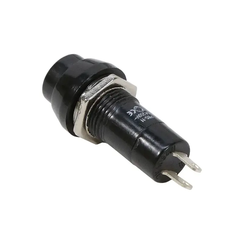 ServoCity Latching SPST Round Push Button Switch (Black)