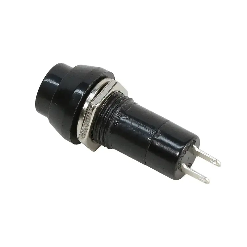 ServoCity Momentary SPST Round Push Button Switch (Black)