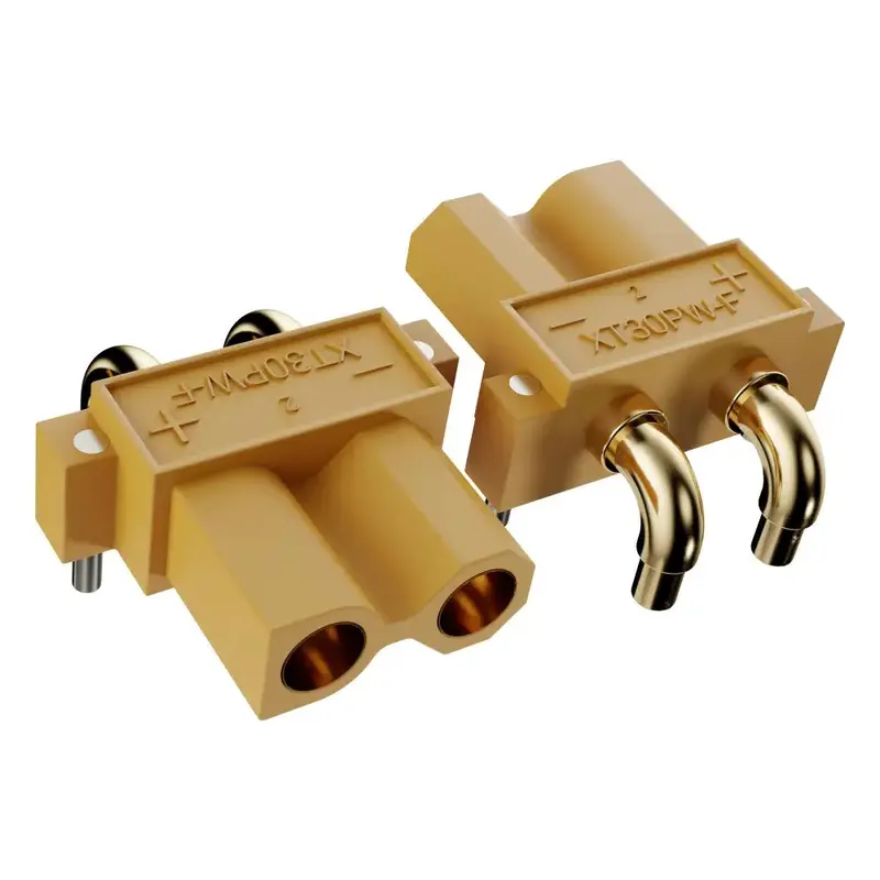 ServoCity Right Angle PCB Mount XT30 Connector (MH-FC) - 2 Pack
