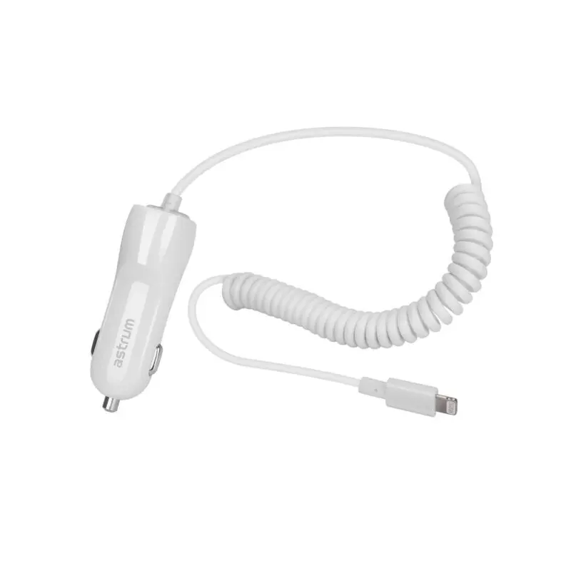 Astrum CC390 8 pin Lightning MFI Car Charger  White