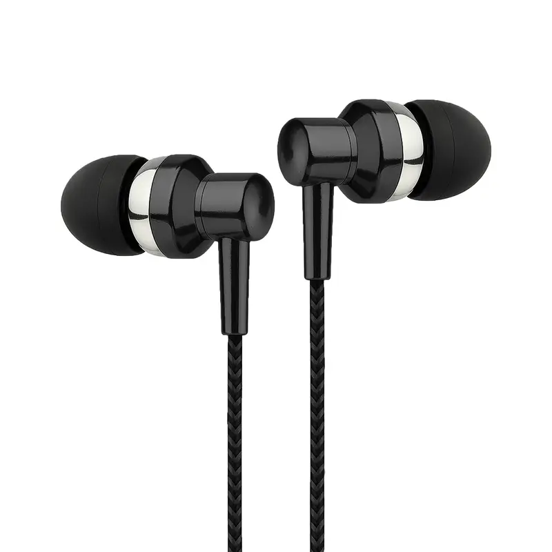 Astrum EB250 Electro Painted Stereo Earphones with Mic  Black