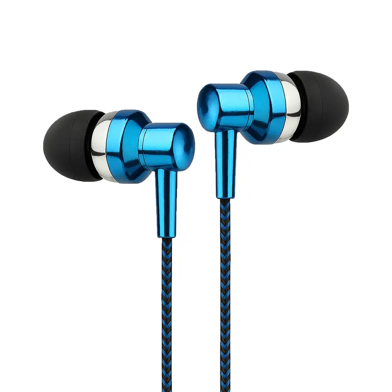 Astrum EB250 Electro Painted Stereo Earphones with Mic  Blue