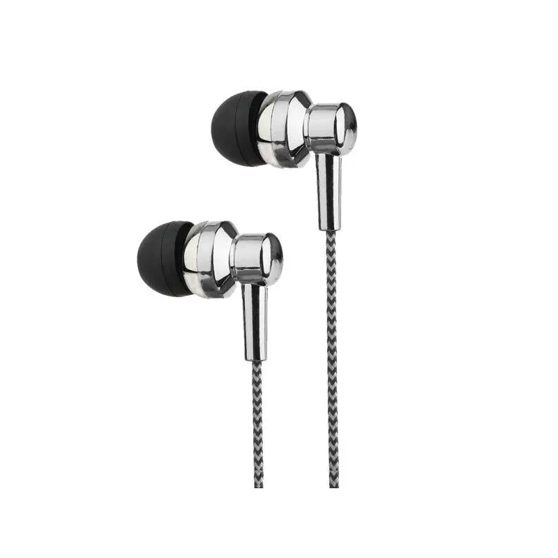 Astrum EB250 Electro Painted Stereo Earphones with Mic  Silver