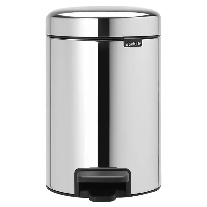 Brabantia 12L Newlcon Pedal Bin - Brilliant Steel 113581