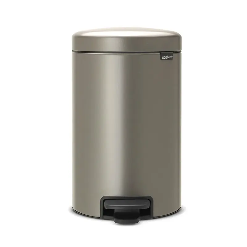 Brabantia 12L Newlcon Pedal Bin - Platinum 113628