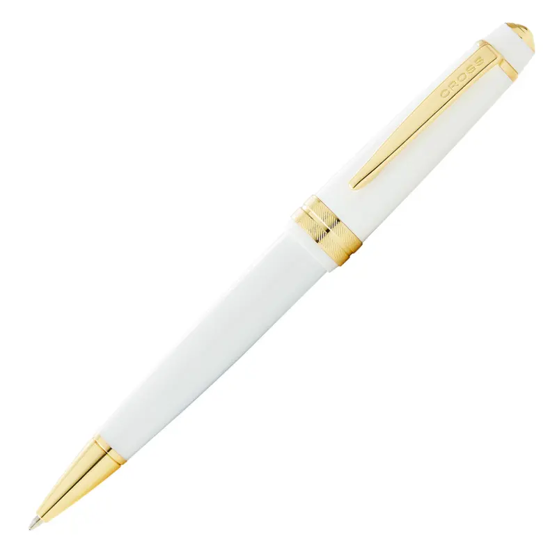 Cross Bailey Light Ballpoint Pen White Resin with Gold Plated Trim - AT0742-10